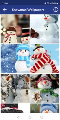 Snowman Wallpapers android App screenshot 1