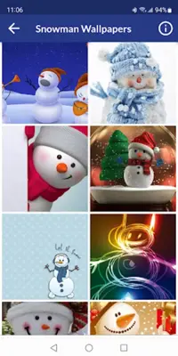 Snowman Wallpapers android App screenshot 2